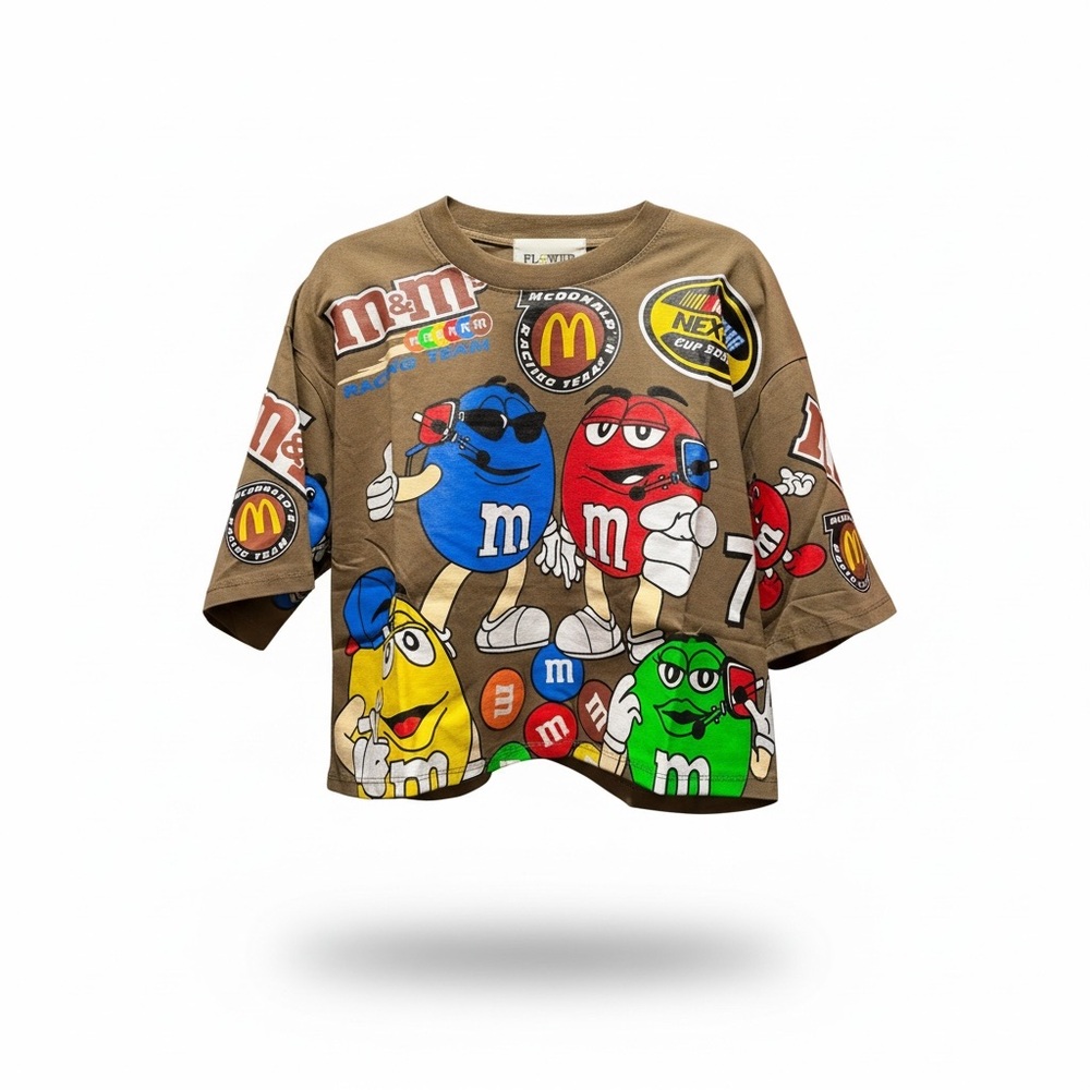 M&M'S Brown Short Sleeve Tee with Colorful Characters